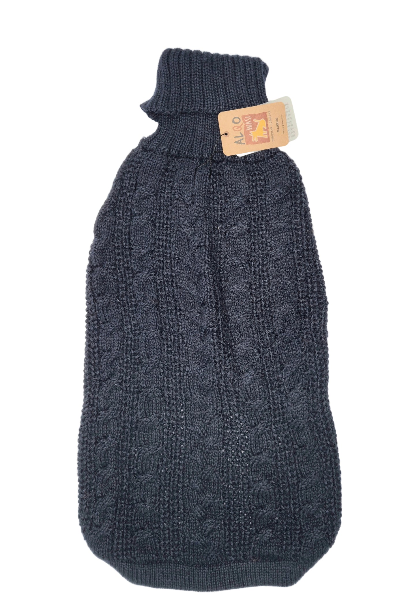 Alqo wasi Chunky Cable Knit Blue alpakkaneule